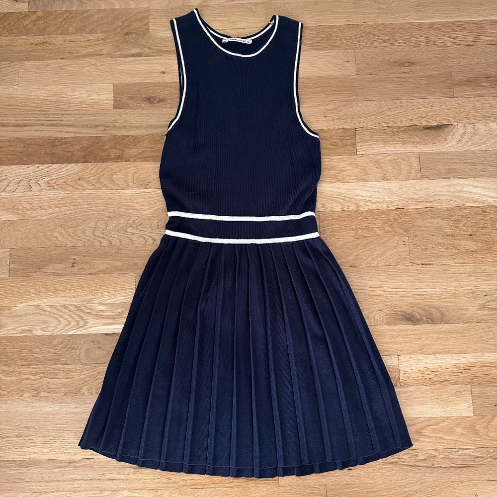 Abercrombie Pleated Mini Sweater Dress - Small Tall